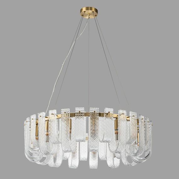 Подвесная люстра Belfast Severn 6601-800 BR CL Латунь / Стекло, изображение 4