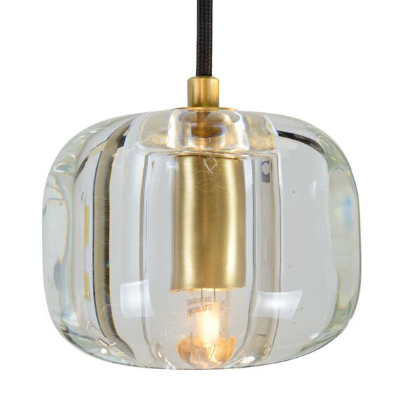 Подвесной светильник Belfast Pansy 6214-1 BR CL Латунь / Стекло / Прозрачный, изображение 3