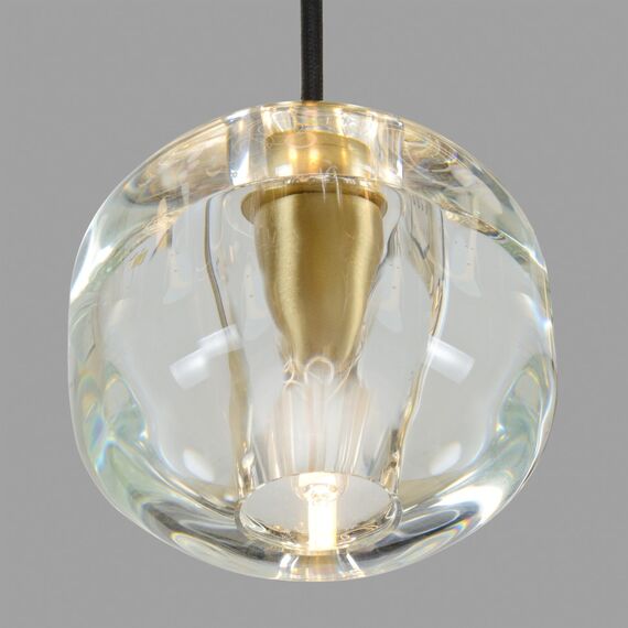 Подвесной светильник Belfast Pansy 6214-1 BR CL Латунь / Стекло / Прозрачный, изображение 4