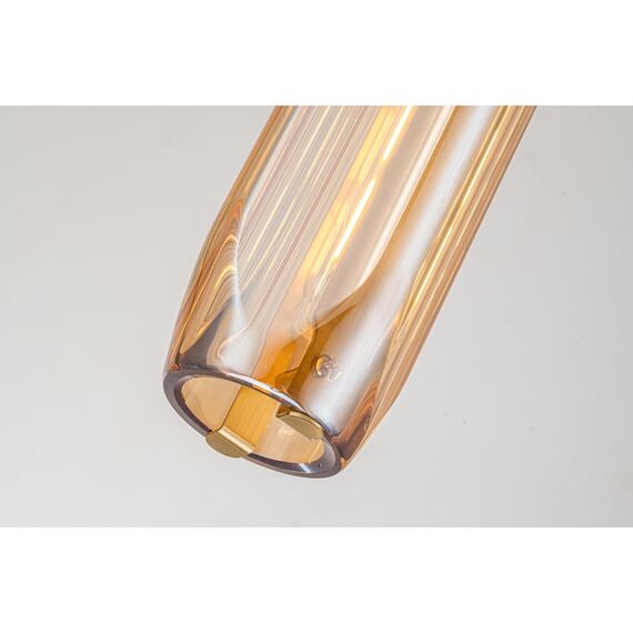 Светильник подвесной Belfast Gibson 6133-1 BR CA Латунь / Стекло / Янтарный, изображение 6