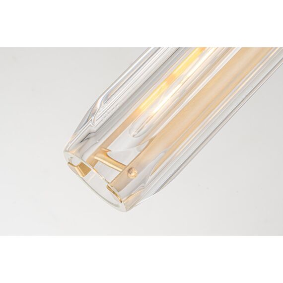 Светильник подвесной Belfast Gibson 6133-1 BR CL Латунь / Стекло / Прозрачный, изображение 4