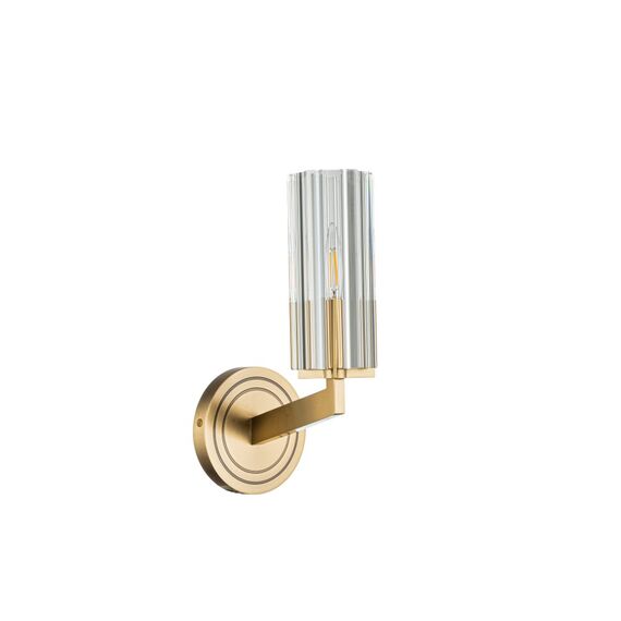 Настенный светильник Belfast Malone 6035-1 BR CL Латунь / Стекло, изображение 2