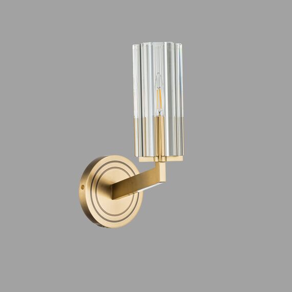 Настенный светильник Belfast Malone 6035-1 BR CL Латунь / Стекло, изображение 3