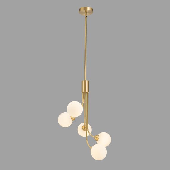 Подвесная люстра Belfast Bryson L-8130-5A BR GL Латунь / Стекло, изображение 4