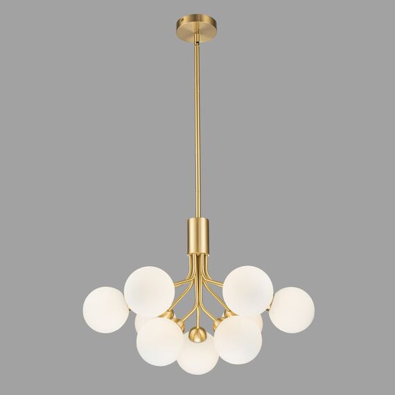 Подвесная люстра Belfast Bryson L-8130-6+3 BR GL Латунь / Стекло, изображение 3