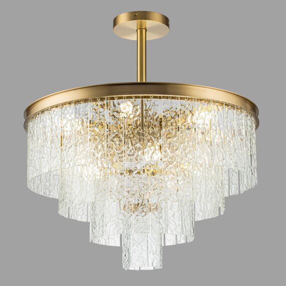 Подвесная люстра Belfast Harland 6308-6 BR CL Латунь / Стекло, изображение 3