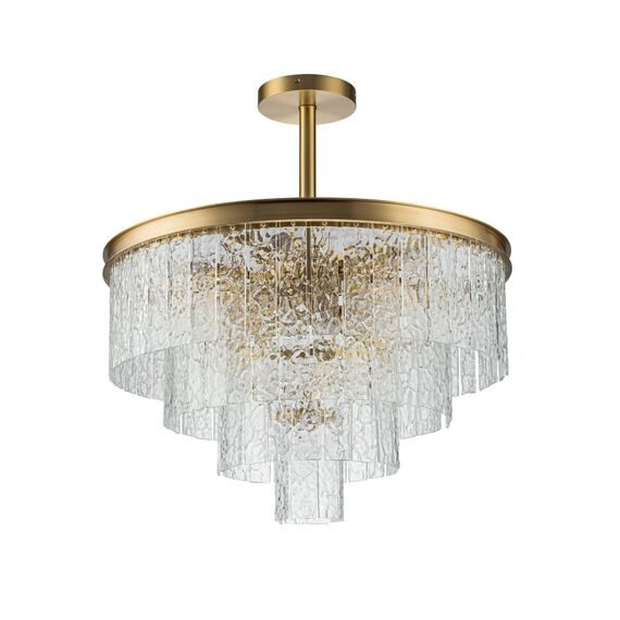 Подвесная люстра Belfast Harland 6308-6 BR CL Латунь / Стекло, изображение 2