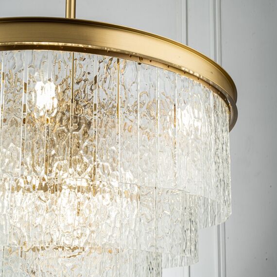 Подвесная люстра Belfast Harland 6308-8 BR CL Латунь / Стекло, изображение 5