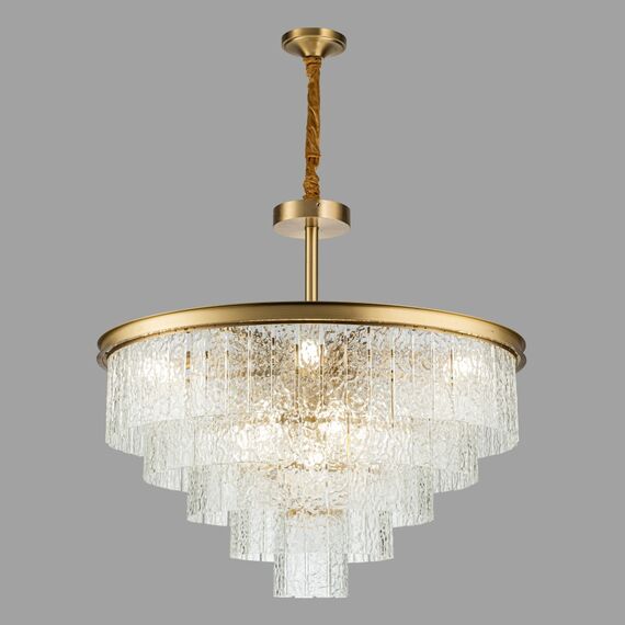 Подвесная люстра Belfast Harland 6308-8 BR CL Латунь / Стекло, изображение 3