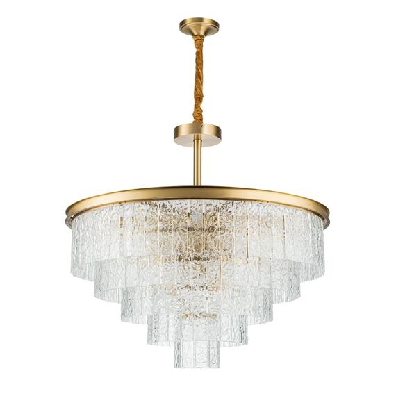 Подвесная люстра Belfast Harland 6308-8 BR CL Латунь / Стекло, изображение 2