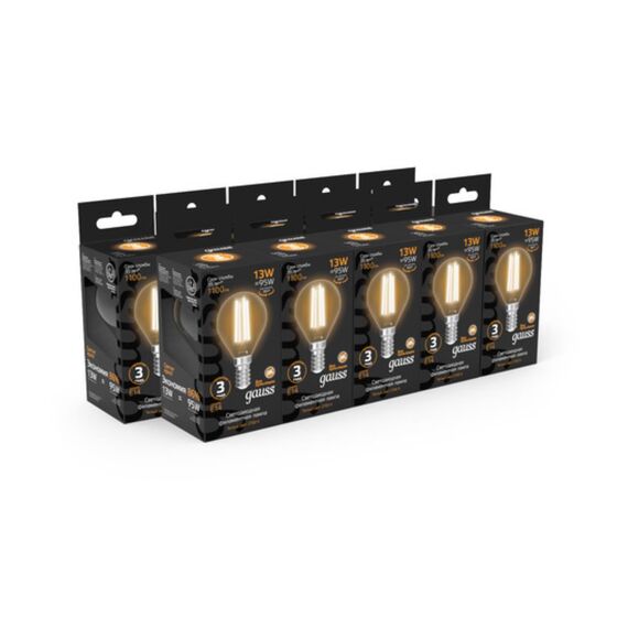 Светодиодная лампа Gauss Шар 13W 1100Lm 2700K E14 105801113, изображение 3