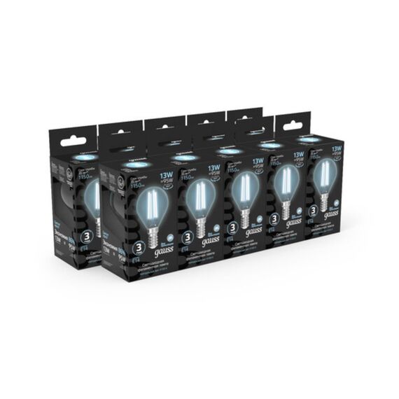 Светодиодная лампа Gauss Шар 13W 1150Lm 4100K E14 105801213, изображение 3