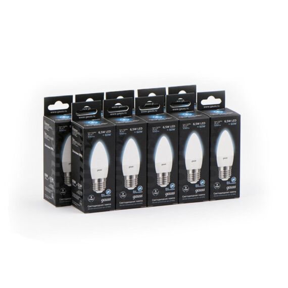 Светодиодная лампа Gauss Свеча 6,5W 550Lm 4100K E27 103102207, изображение 4
