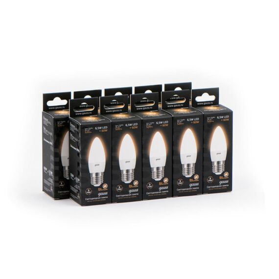 Светодиодная лампа Gauss Свеча 6,5W 520Lm 3000K E27 103102107, изображение 5