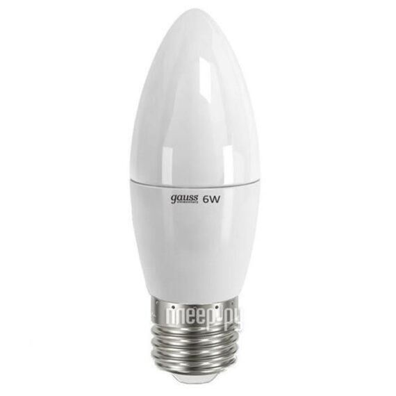 Светодиодная лампа Gauss Свеча 6W 420Lm 2700K E27 LD33216