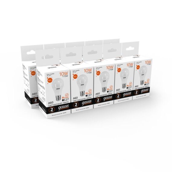 Светодиодная лампа Gauss A60 10W 920Lm 4100K E27 23220, изображение 5