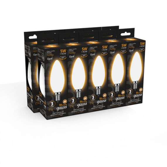 Светодиодная лампа Gauss Свеча 5W 420Lm 2700K E14 103201105, изображение 5