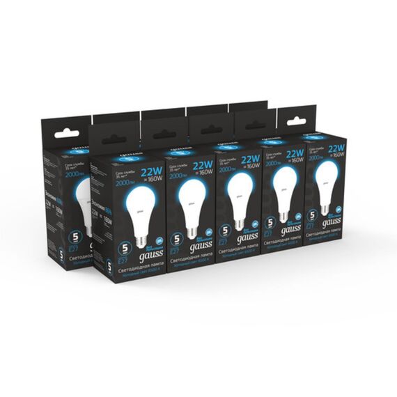 Светодиодная лампа Gauss A70 22W 2000Lm 6500K E27 102502322, изображение 5