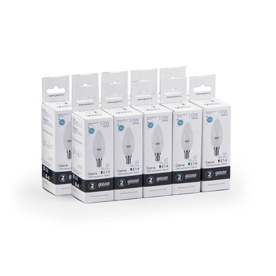 Светодиодная лампа Gauss Свеча 10W 730Lm 4100K E14 33120, изображение 5