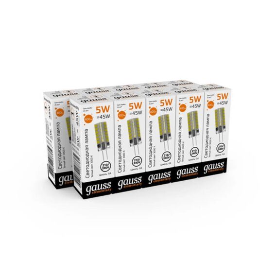 Светодиодная лампа Gauss ELEMENTARY 5W 400Lm 3000K G4 18015, изображение 4