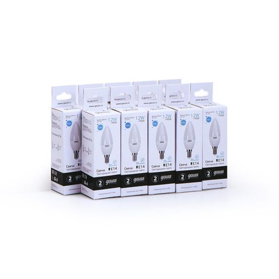 Светодиодная лампа Gauss Свеча 12W 920Lm 4100K E14 33122, изображение 5