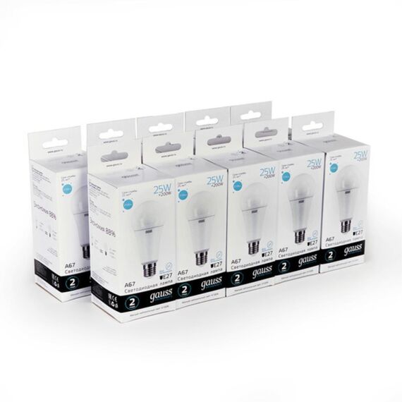 Светодиодная лампа Gauss A67 25W 2100Lm 4100K E27 73225, изображение 5