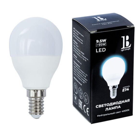 Светодиодная лампа L&B 9W 950Lm 4000K E14 E14-9,5W-4000К-G45