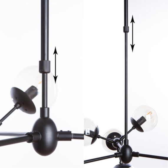 Люстра на штанге Arte Lamp BOLLA A1664SP-12BK, изображение 5