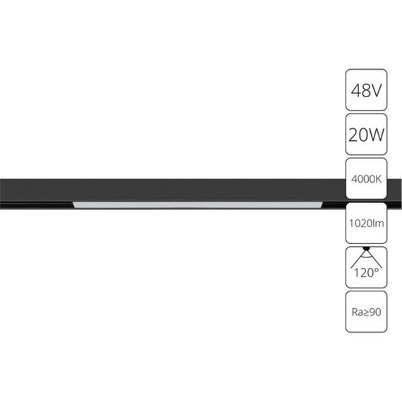 Магнитный трековый светильник Arte Lamp LINEA A4663PL-1BK