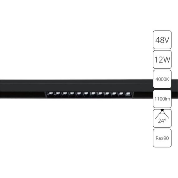 Магнитный трековый светильник Arte Lamp LINEA A4664PL-1BK