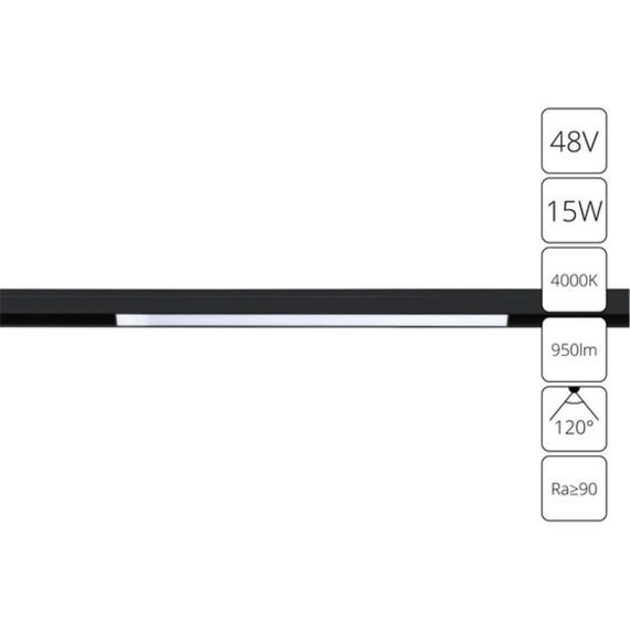 Магнитный трековый светильник Arte Lamp Linea A4633PL-1BK