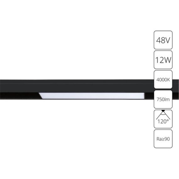 Магнитный трековый светильник Arte Lamp Linea A4632PL-1BK