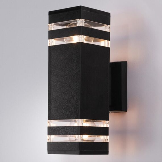 Уличный настенный светильник Arte Lamp HADAR A4421AL-2BK, изображение 2