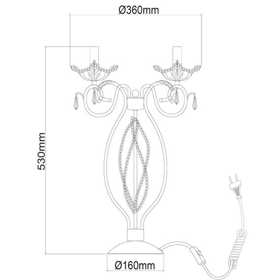 Настольная лампа CHIARO Валенсия, изображение 8