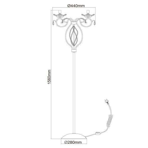 Торшер CHIARO Валенсия, изображение 8