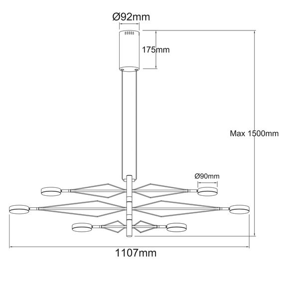 Подвесной светильник DeMarkt Гэлэкси 632017206, изображение 12