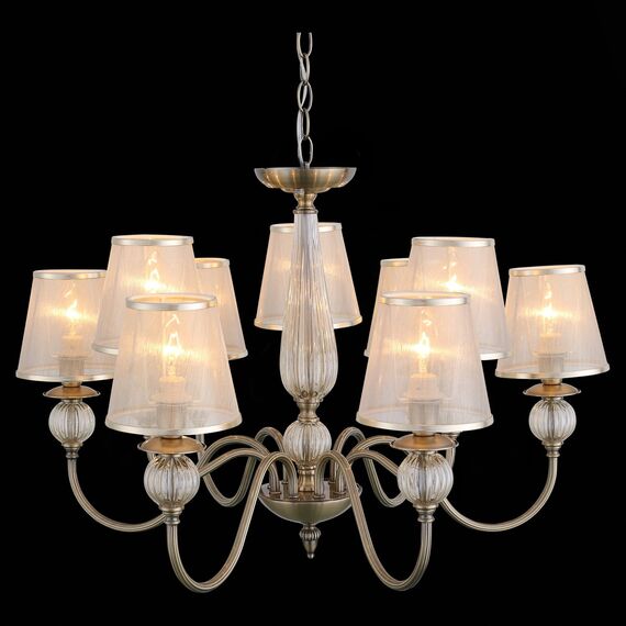 SL185.303.09 Светильник подвесной Бронза, Прозрачный/Бежевый, Бронза E14 9*40W GRAZIA, изображение 7