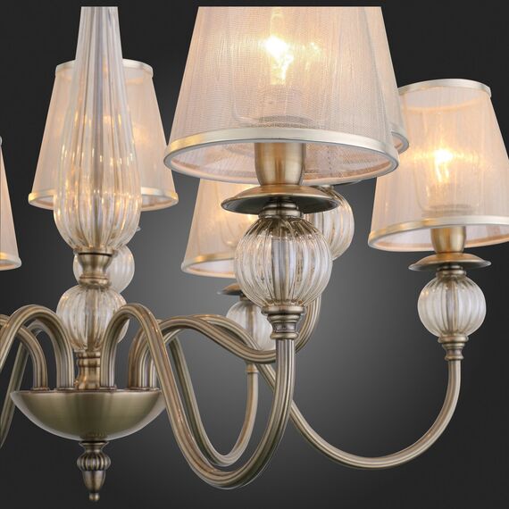 SL185.303.09 Светильник подвесной Бронза, Прозрачный/Бежевый, Бронза E14 9*40W GRAZIA, изображение 11