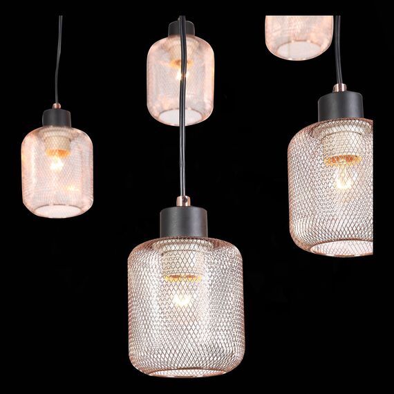 SL193.303.12 Светильник подвесной Черный/Латунь,Прозрачный E27 12*60W FORTO, изображение 4