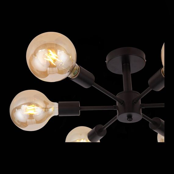 SL419.402.06 Светильник потолочный Черный E27 6*60W ANO, изображение 16