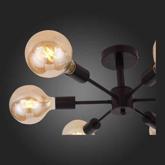 SL419.402.06 Светильник потолочный Черный E27 6*60W ANO, изображение 17