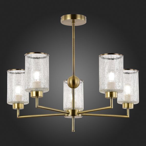 SLE1046-302-05 Светильник потолочный Бронза/Прозрачный E27 5*60W VESTRE, изображение 2