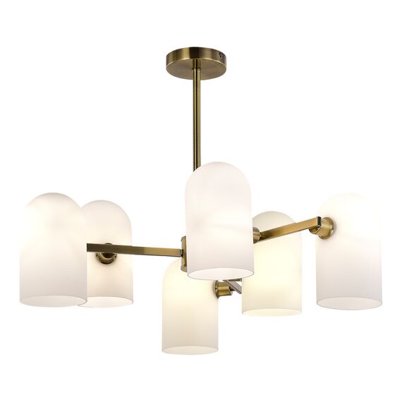 SLE1047-302-06 Светильник потолочный Бронза/Молочно-белый E14 6*40W NOBILIA, изображение 3