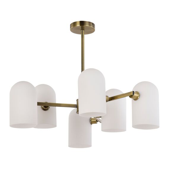 SLE1047-302-06 Светильник потолочный Бронза/Молочно-белый E14 6*40W NOBILIA, изображение 4