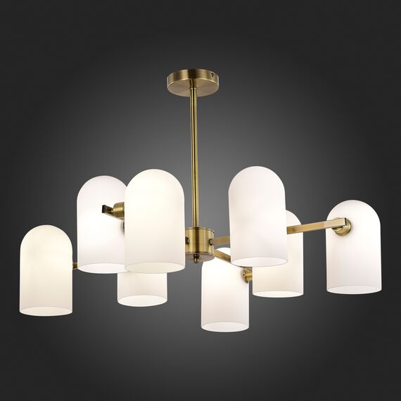 SLE1047-302-08 Светильник потолочный Бронза/Молочно-белый E14 8*40W NOBILIA, изображение 2