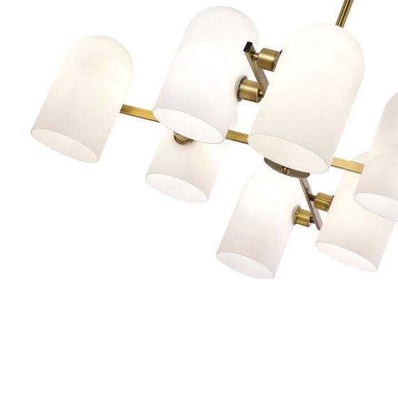 SLE1047-302-08 Светильник потолочный Бронза/Молочно-белый E14 8*40W NOBILIA, изображение 5