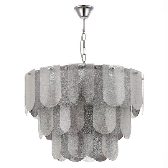 SLE1125-103-12 Светильник подвесной Хром/Прозрачно-Дымчатый E14 12*40W ERZO, изображение 4