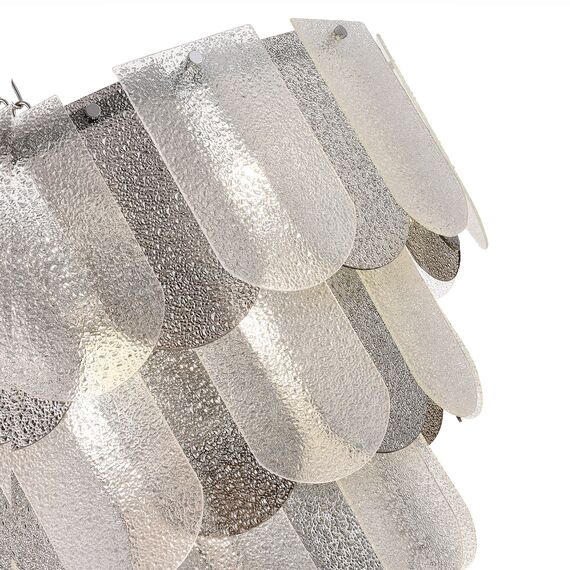 SLE1125-103-12 Светильник подвесной Хром/Прозрачно-Дымчатый E14 12*40W ERZO, изображение 5