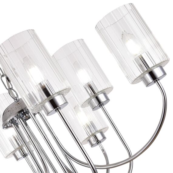 SLE1127-103-08 Светильник подвесной Хром/Прозрачный E14 8*40W TILDA, изображение 5