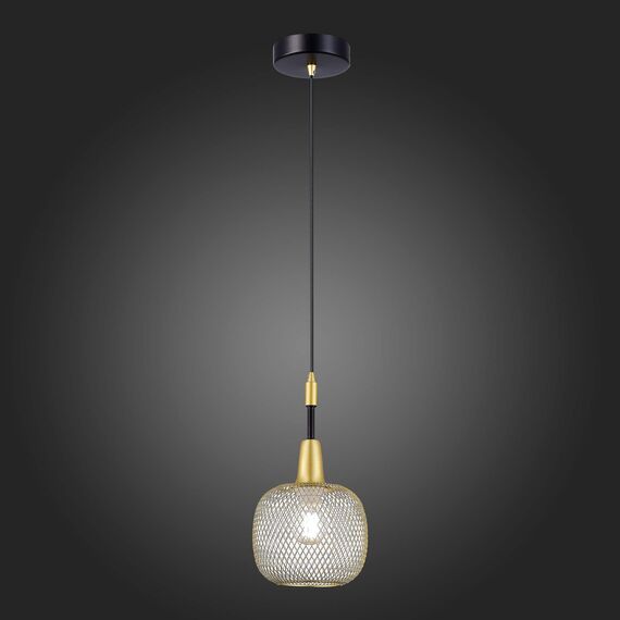 SLE1137-403-01 Светильник подвесной Черный, Золотистый/Золотистый E14 1*60W ELITIS, изображение 2